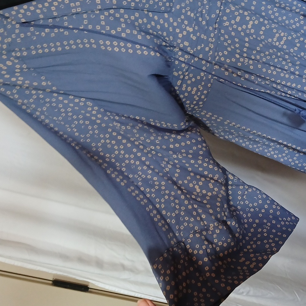 💙 Rare Free People Moroccan Print Kaftan Dress | Size 12 | Boho Gypsy Vibes - Picture 6 of 12